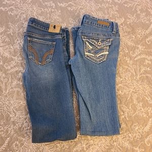 Two pair of young miss jeans